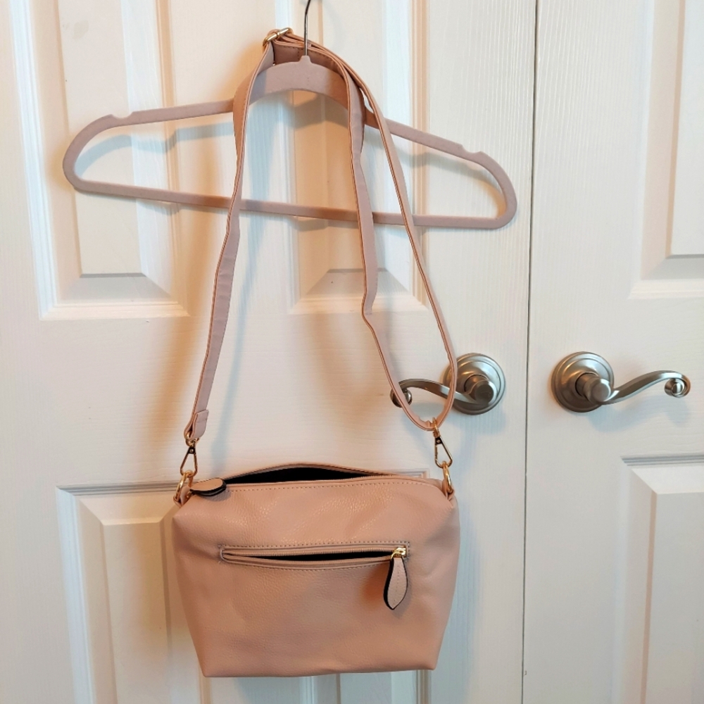 Imoshion pocketbook zippered Lined shoulder strap soft pink crossbody Bag